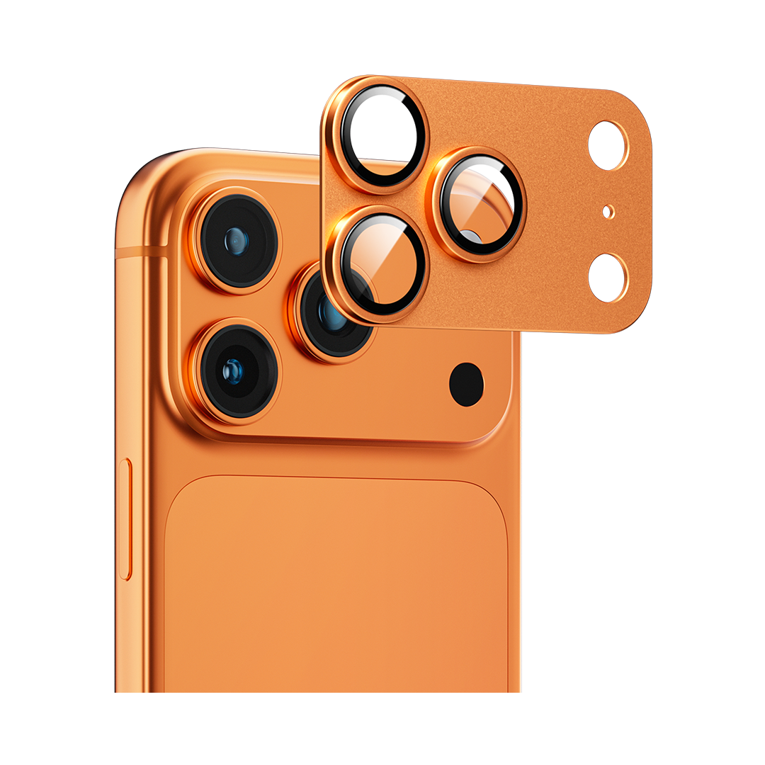 Lzel Metal Tempered Glass Camera For Iphone 17 Pro | Orange