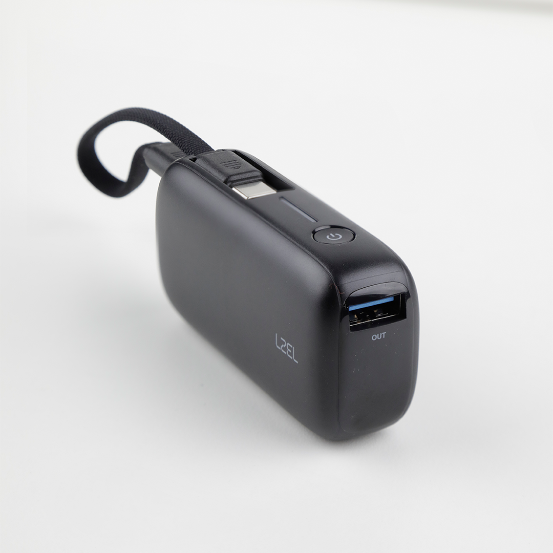 بنك الطاقة الصغير LZEL PrimeBrio Neo 5K، 22.5 واط - 5000 مللي أمبير/ساعة، كابل Type-C قابل للفصل | أزرق 